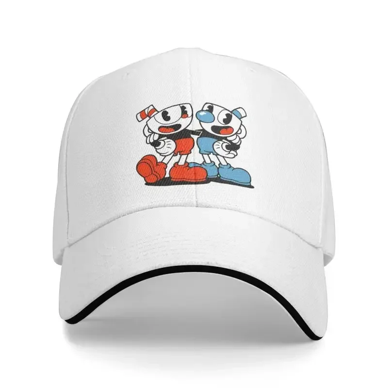 Classic Hot Game Cartoon Cuphead Mugman Baseball Cap for Men Women Breathable Dad Hat Sun Protection