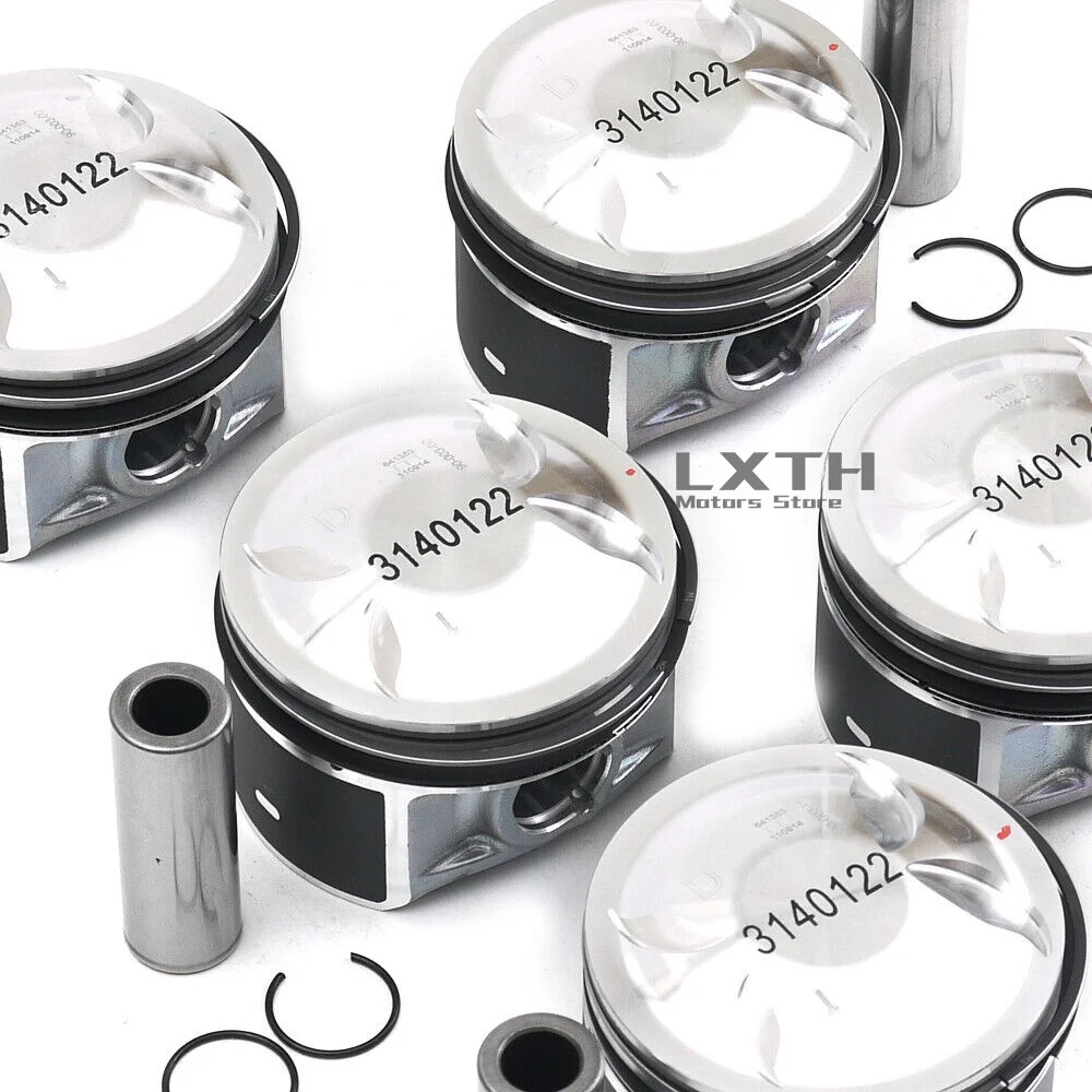 5x Pistons & Rings Set STD A31401695 A31401697 A31430138 A9487328 For Volvo S60 S80 V40 V60 XC60 2.0 T5 B5204T8