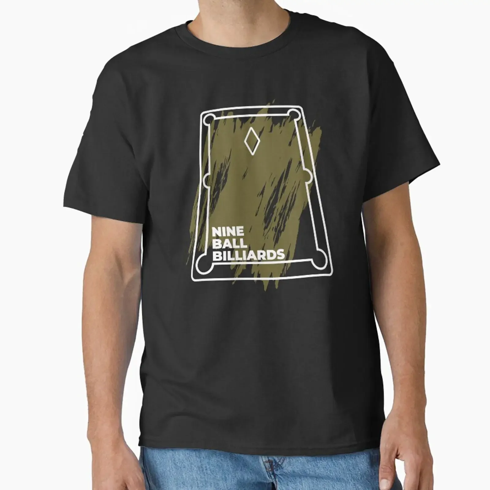 9 ball billiards Classic T Shirt vintage Washed Soft Stylish Versatile Casual Comfortable Unisex Slightly streetwear homme