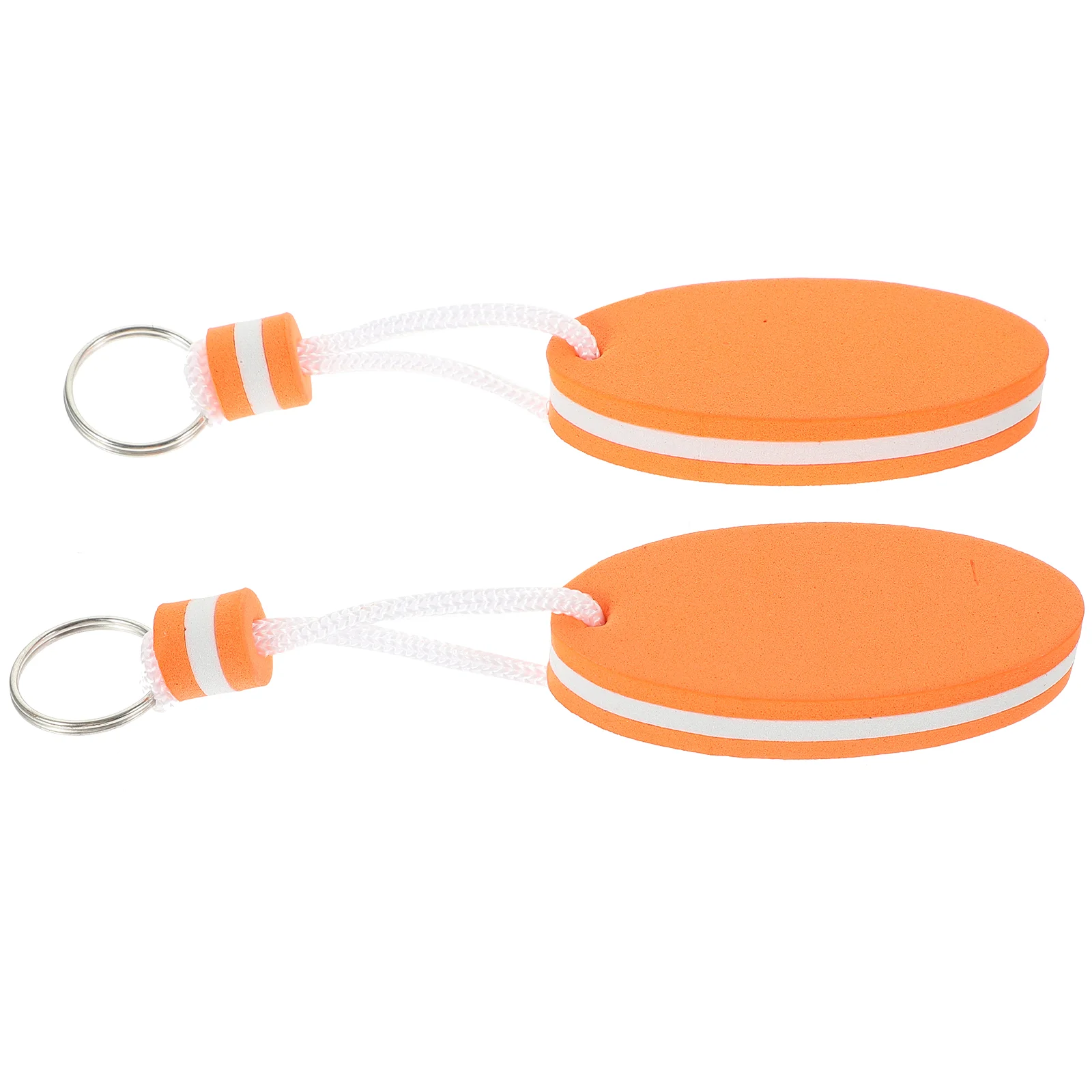 2Pcs EVA Floating Keyring Water Buoyant Keychain for Kayak Canoe Marine Nautical Boating Swim Beach Outdoor (Orange)