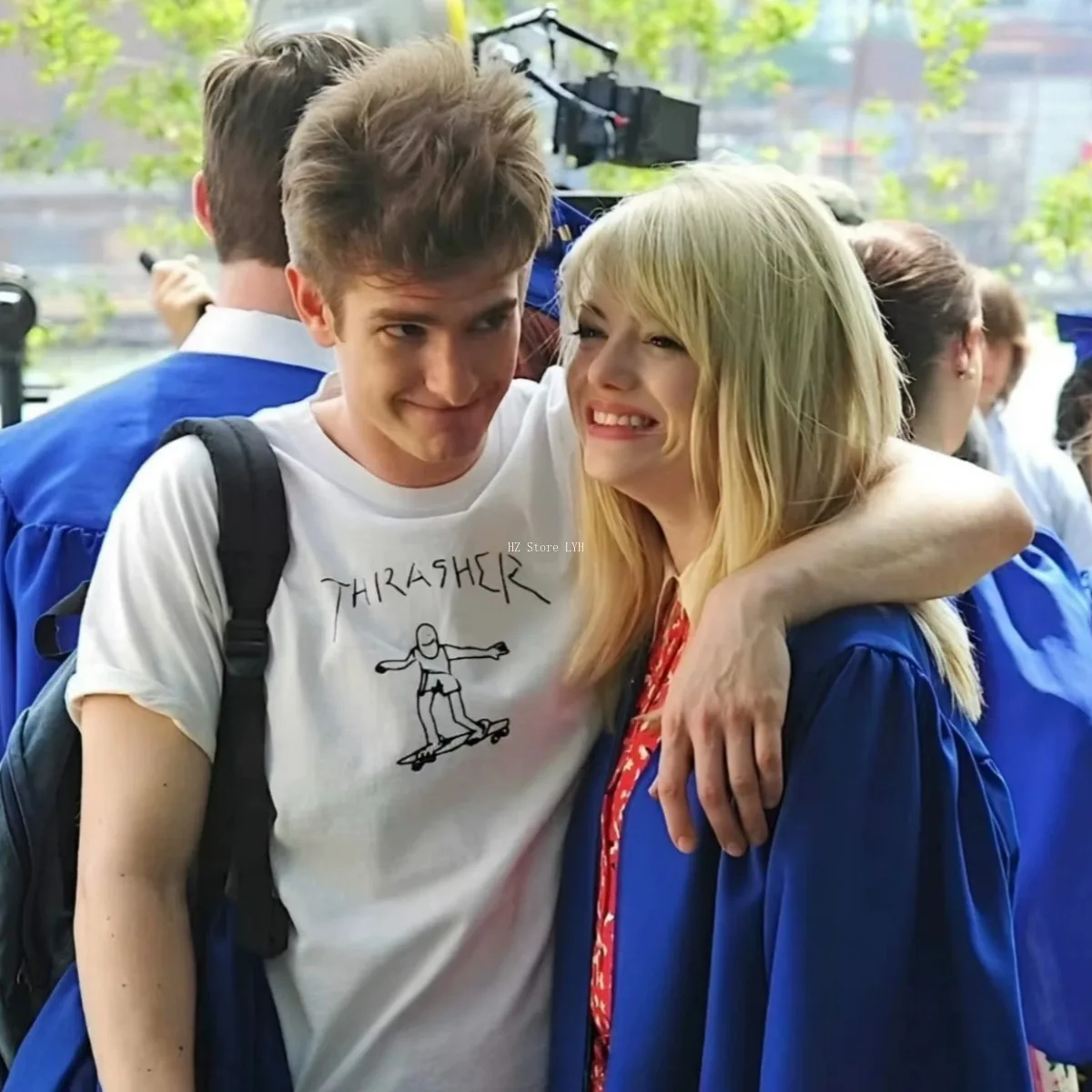 Koszulka Amazing Spider-Man 2 Peter Garfield Andrew, Kostium Superbohatera Cosplay, Bawełniana Replika Koszuli na Prezent Urodzinowy dla Mężczyzny