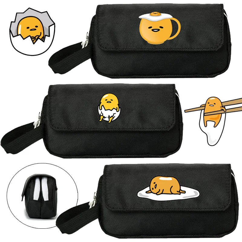 

Пенал Gudetama Kawaii, большая вместительная сумка-карандаш, студенческий органайзер для хранения канцелярских принадлежностей, школьные принадлежности, подарки для детей