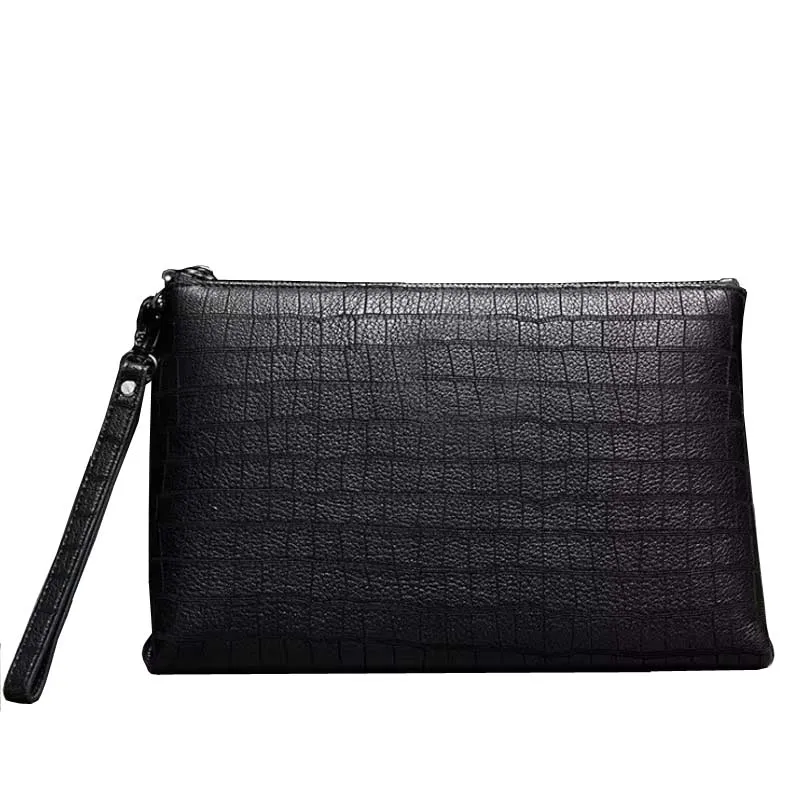 

ourui bag men Hand bag black leather bag men clutch bag male large capacity handbags men bag