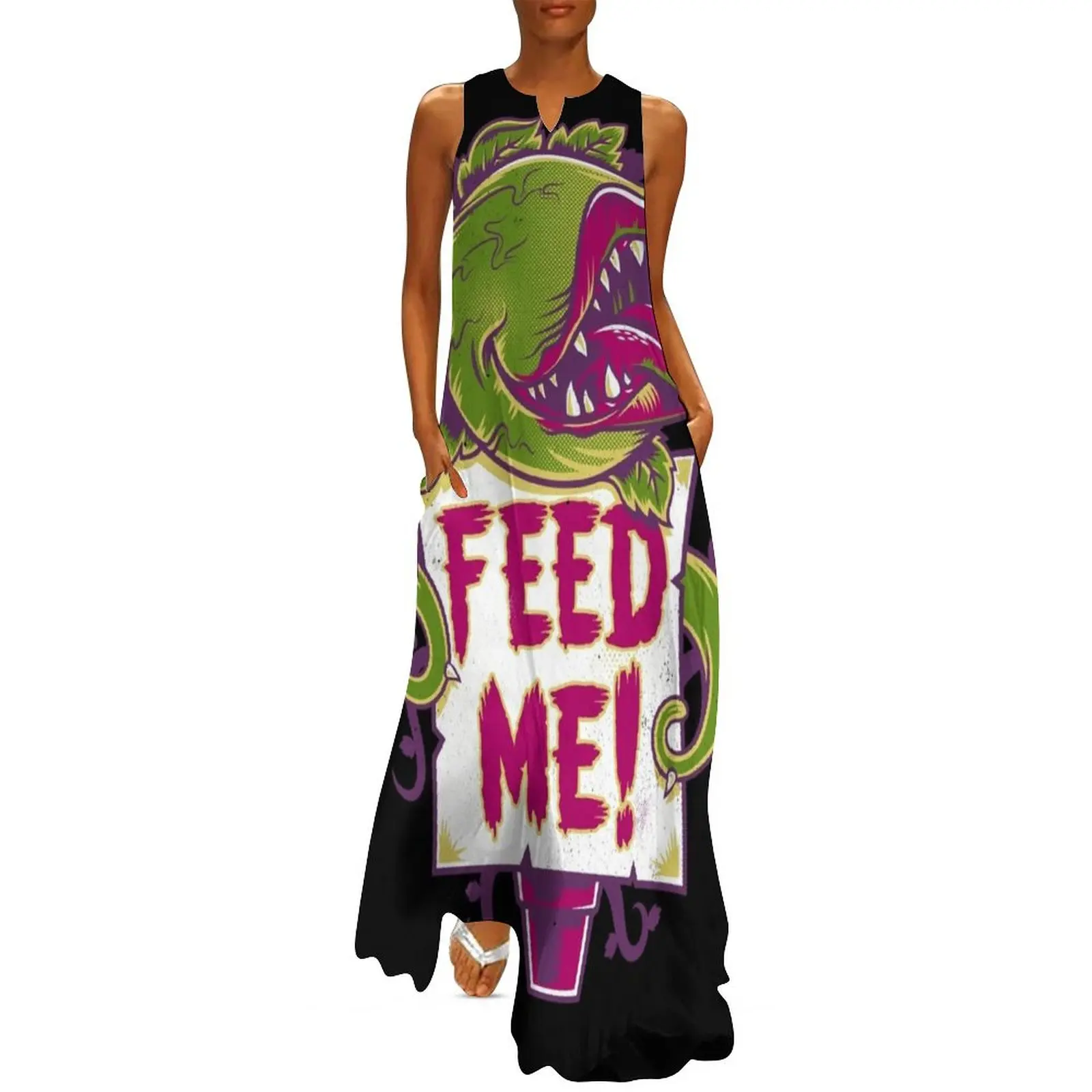 

Feed Me - Creepy Cute Audrey Plant - Vintage Spooky Horror Musical Long Dress clothes dresses women summer 2024