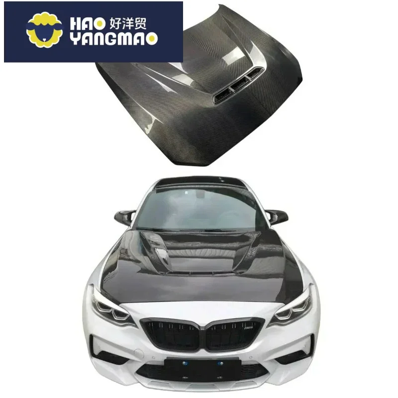 Suitable for Prepreg-Crafted FORBMW F22/F87 M2 2014-2021 Real Carbon Fiber CS Hood