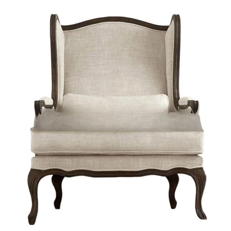 

American single tiger chair furniture beautiful oak fabric old balcony leisure back chair single sofa