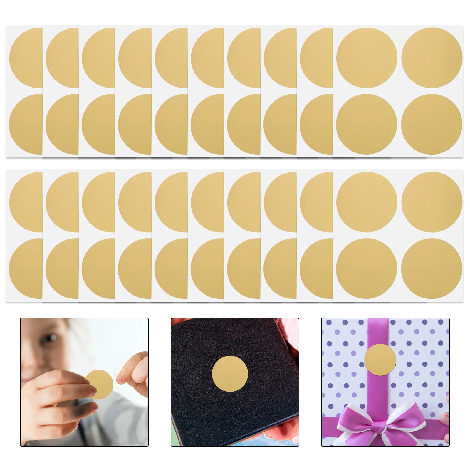 

50Pcs Scratch Off Stickers Round DIY Stick Labels for Wedding Birthday Party Games Lottery Game Props