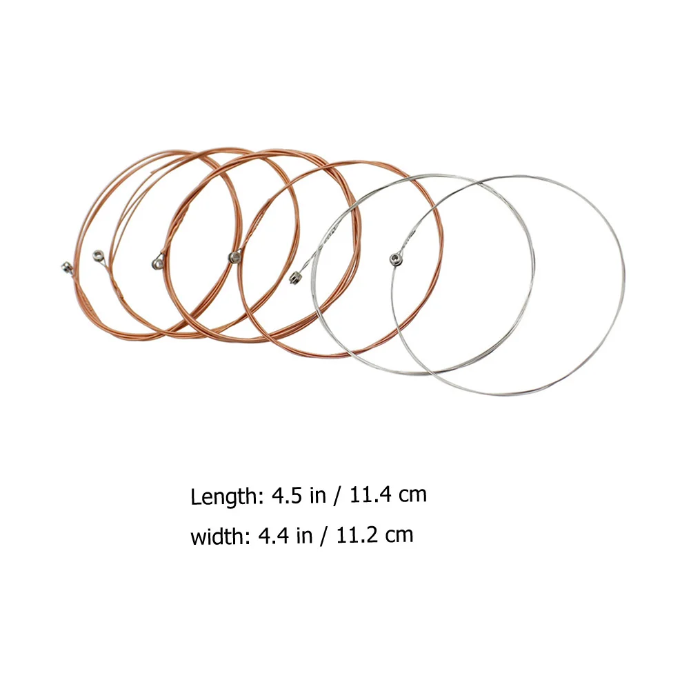Cordes de guitare acoustique en acier inoxydable, 6 pièces, ton résonant chaud, facile à utiliser, transport en magasin, cordes de guitare de remplacement