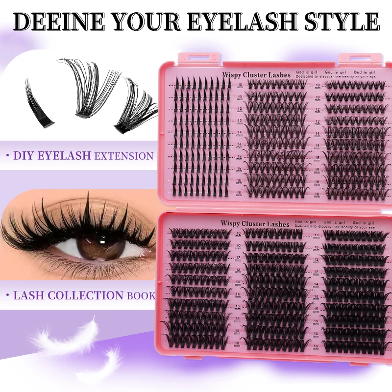 DINGSEN Manga Volume Mixed Lashes Clusters Natürliche Wimpern DIY Cluster-Wimpern Make-up Wimpernverlängerung Einzelwimpern – Detail 4