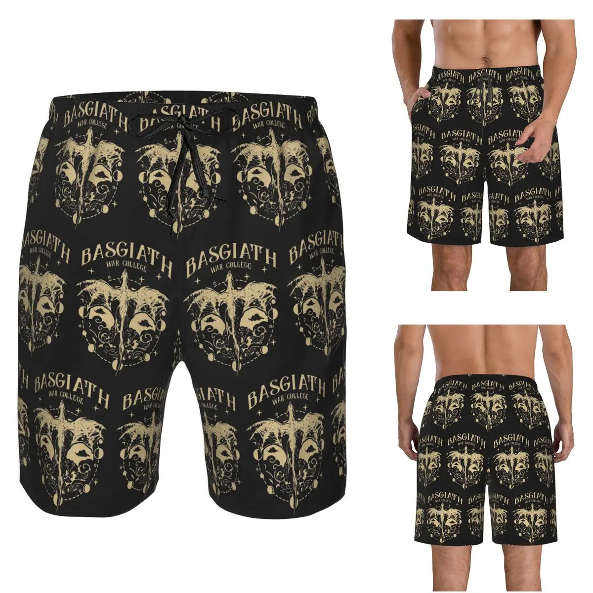 Basgiath War College 20 Fourth Wing Trunks Beach Board Shorts Casual Quick Dry Swimming Summer Men Pants