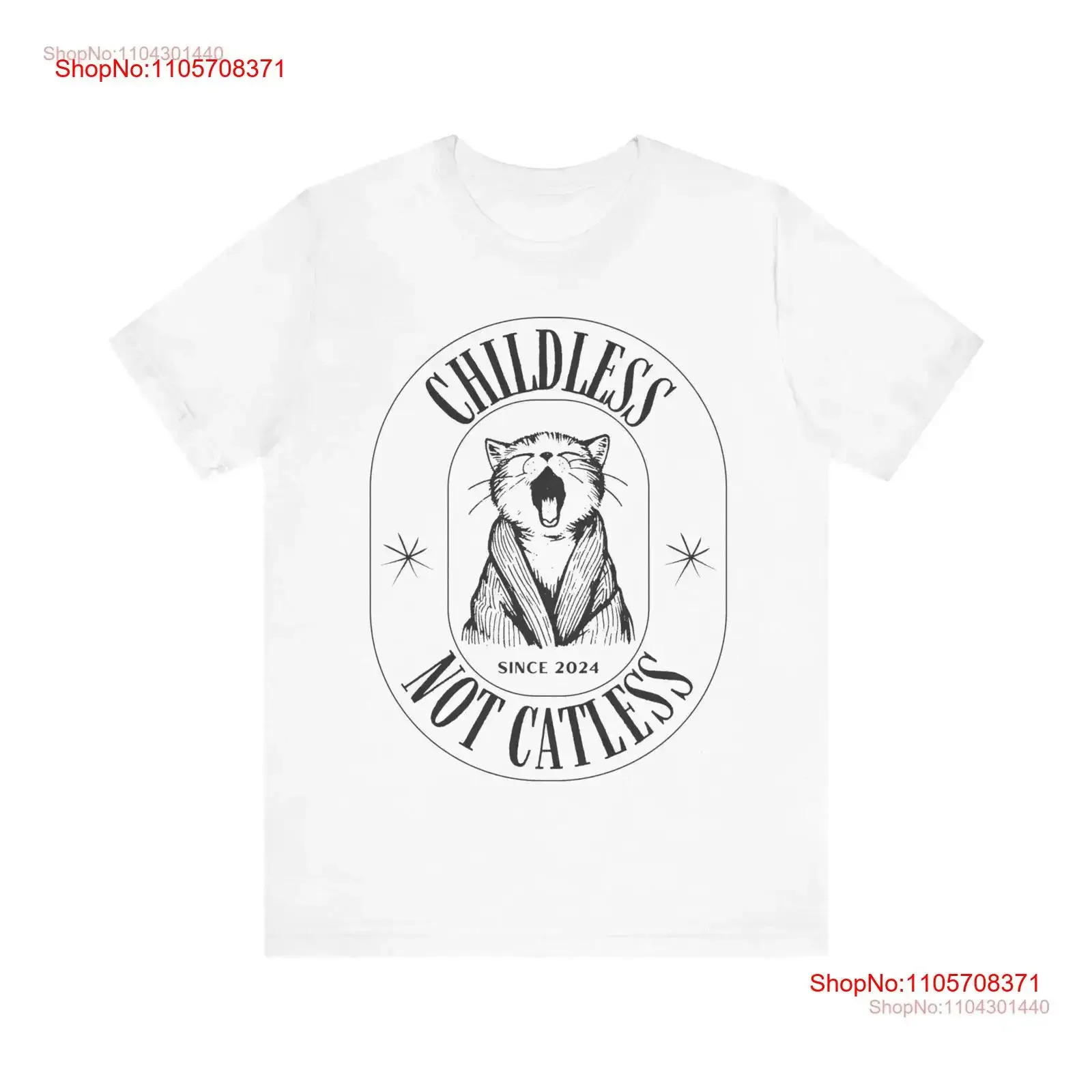 Childless Not Catless T Shirt Cute Cat Illustration Funny Lover Cozy and Stylish SweaT Mom Dad vintage Washed Breathable Soft