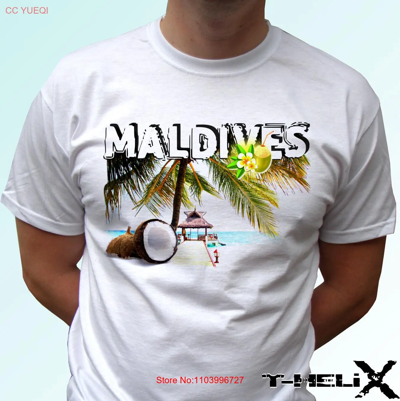 Maldives - white t shirt top holiday country design mens womens kids & baby