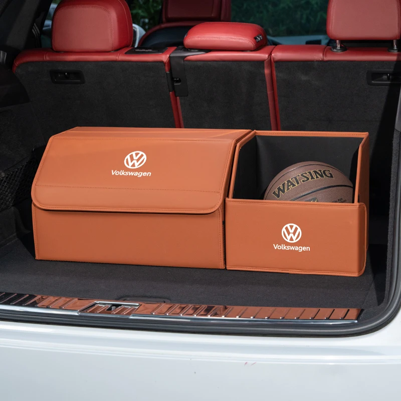 Car Trunk Organizer Box Tailbox Stowing Tidying Storage Bag For Volkswagen VW Passat Golf Tiguan Polo Scirocco Jetta CC T-ROC