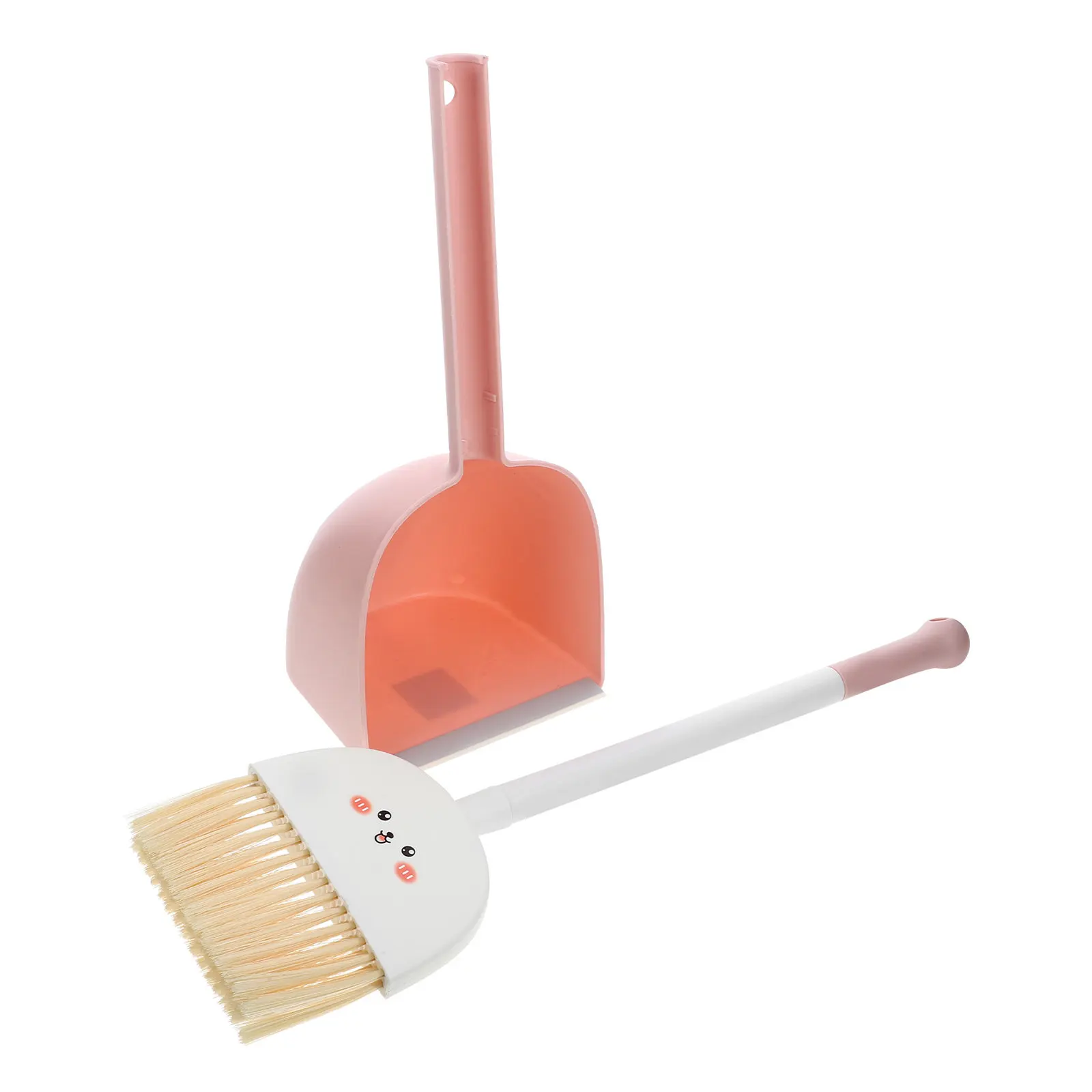 

1Set Small Kids Broom Dustpan Set Cartoon Animal Style Lightweight Plastic Broom Household Cleaning Helper Compact Easy Use