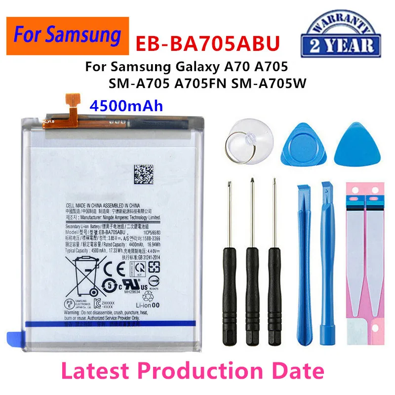 Brand New EB-BA705ABU 4500mAh Replacement Battery For Samsung Galaxy A70 A705 SM-A705 A705FN SM-A705W Batteries+Tools