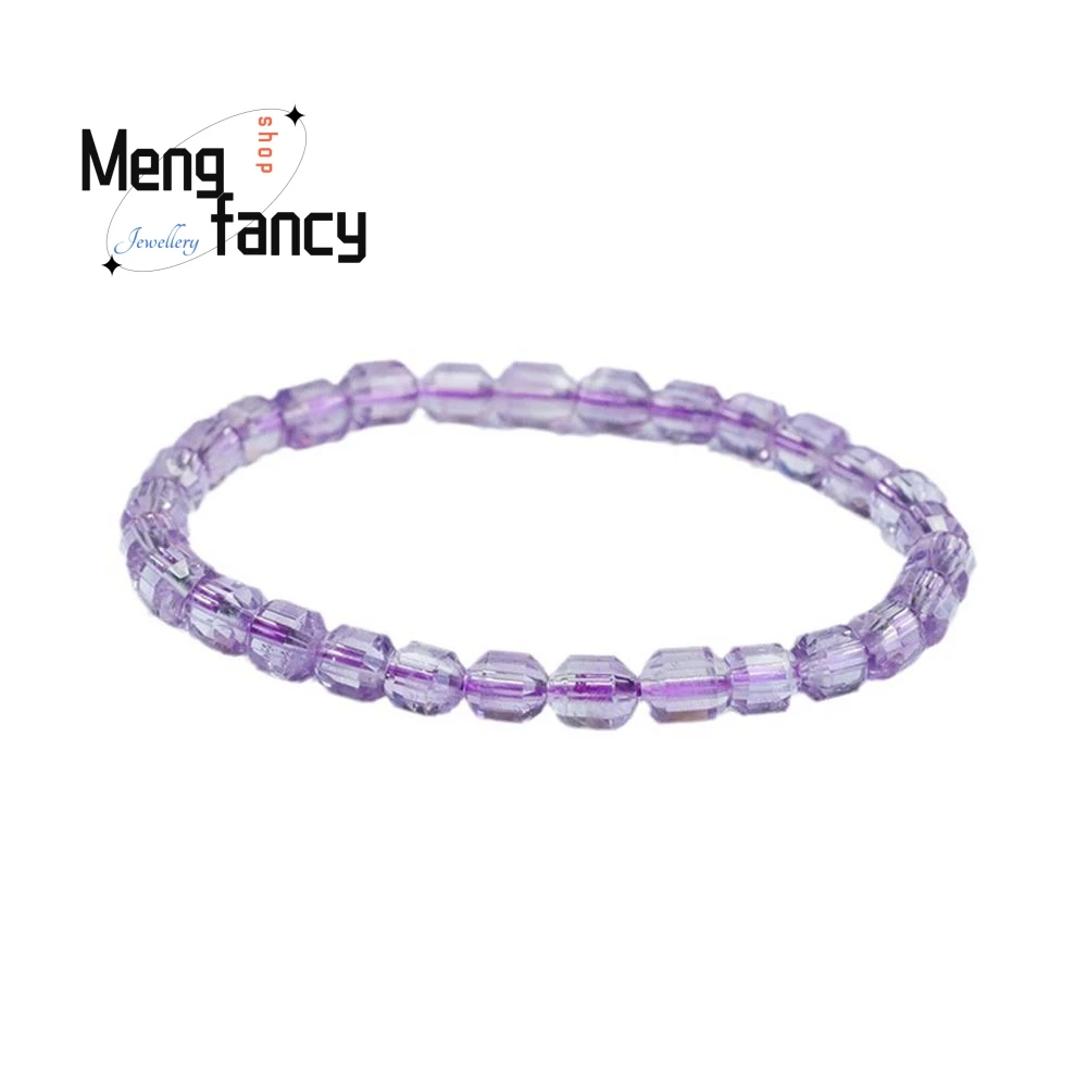 Natural Amethyst Exquisite Elegant Bracelet Colour Treasure Cut String Simple High-grade Couple Fashion Jewelry Holiday Gifts