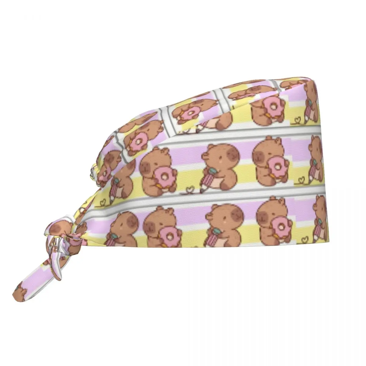 Custom Cartoon Capybara Working Cap Surgical Hats Men Women Operating Room Cap Nursing Cap Lab Works Hat