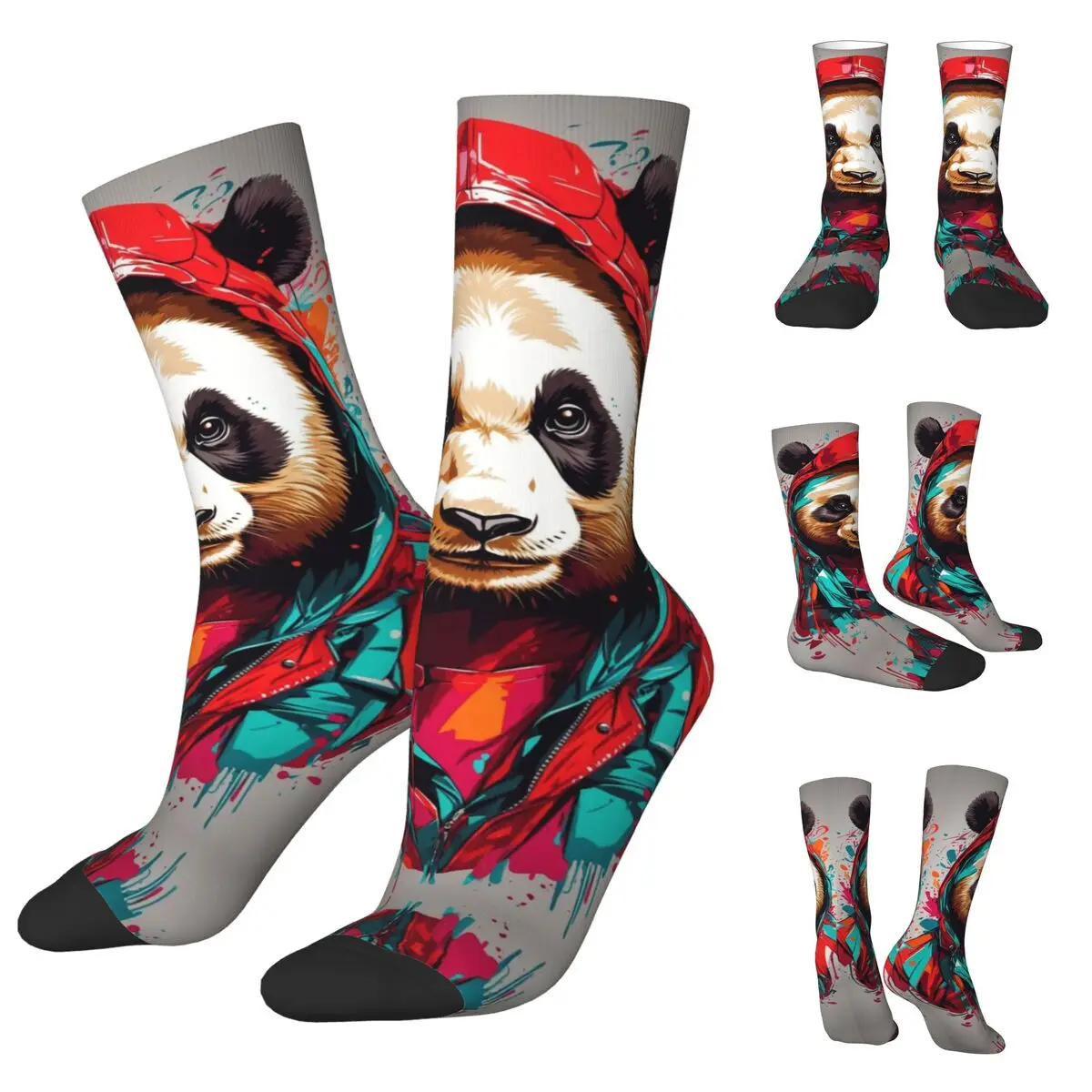 Cool Animals, Lions, Tigers, Gorillas cosy Unisex Socks,Running Happy 3D printing Socks,Street Style Crazy Sock