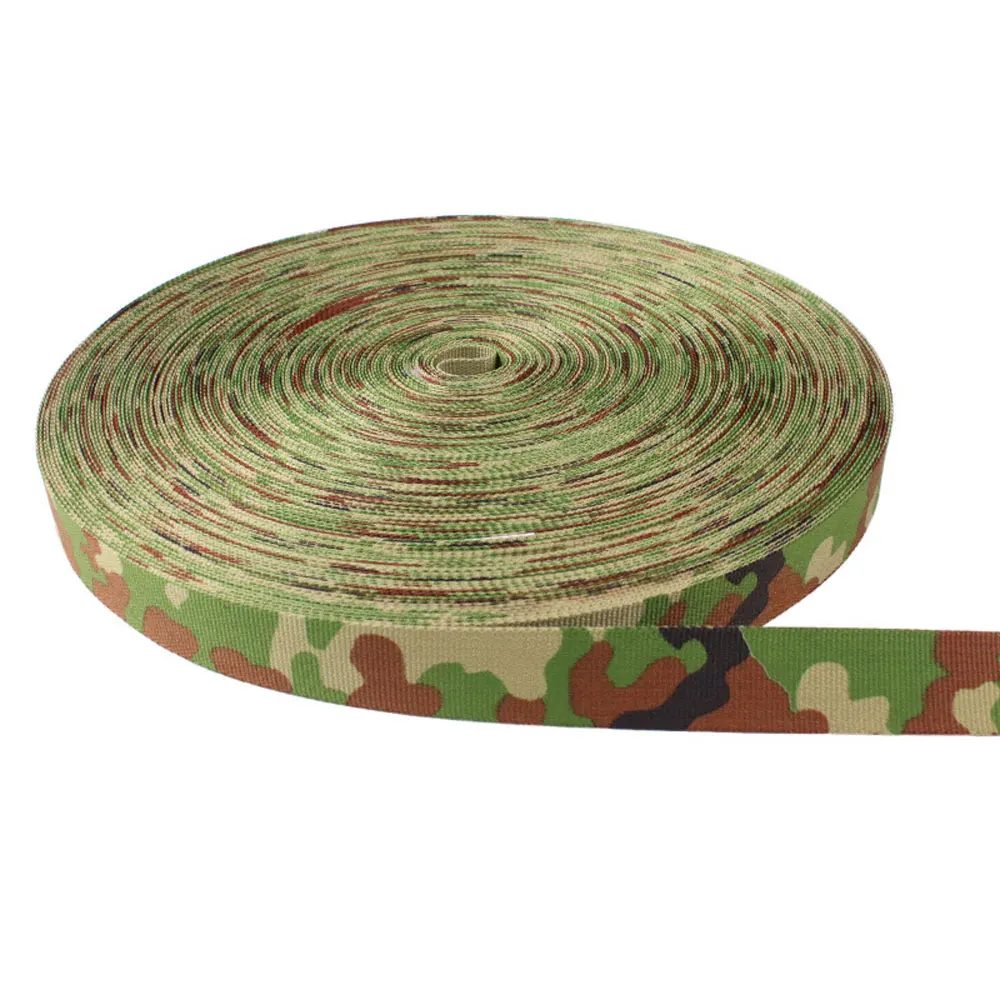 3 Meters Japanese Jungle Camouflage 100% Nylon Printed Webbing Flame Retardant Infrared-Resistant DIY Tactical CAMO Straps NA90