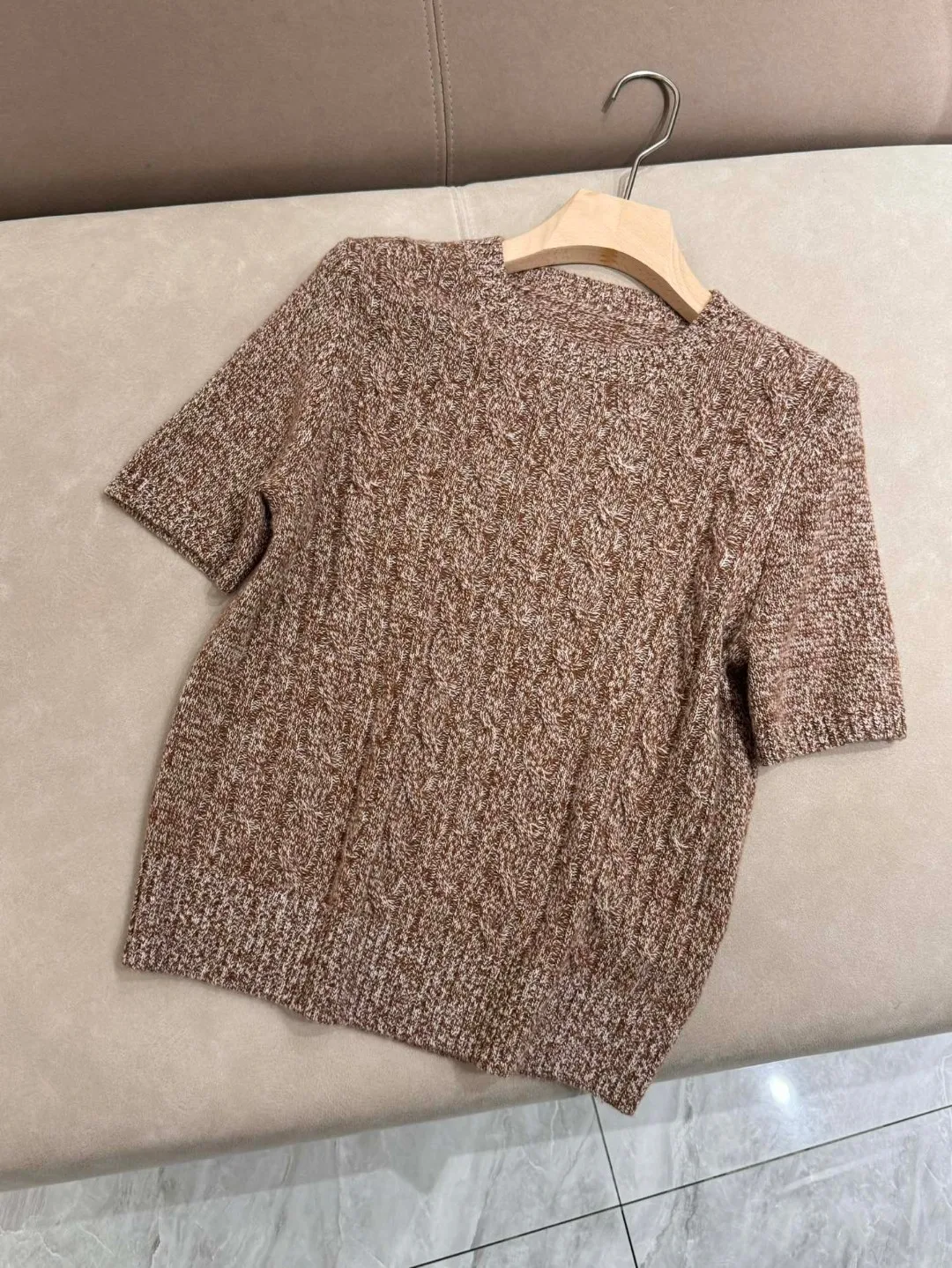 

New Autumn And Winter Round Neck Women'S Pure Cashmere Sweater Short Sleeve Knitted Bottom Loose Versatile Mixed Color