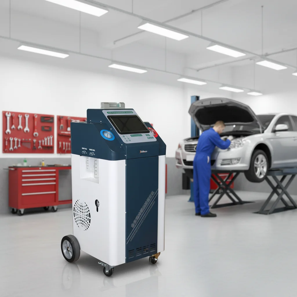 Filling and Recovery Machine With Cleaning Function in Multilingual Precision Fully Automatic A/C Refrigerant R134A or R1234YF