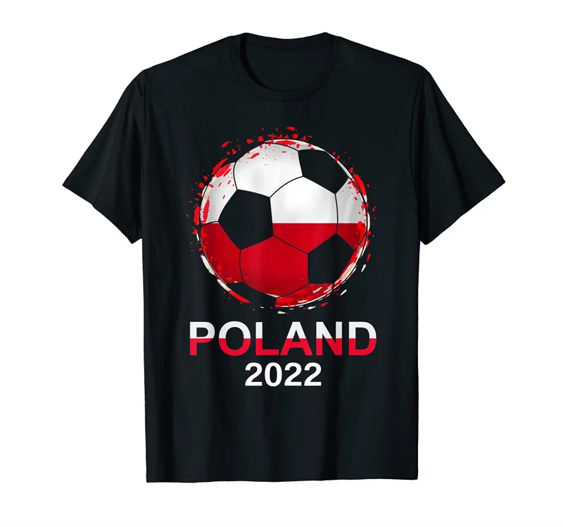 Poland Polish Polska 100% Cotton Flag T shirts Jersey Men Women T-Shirt Tees For lewandowski Fans Gift