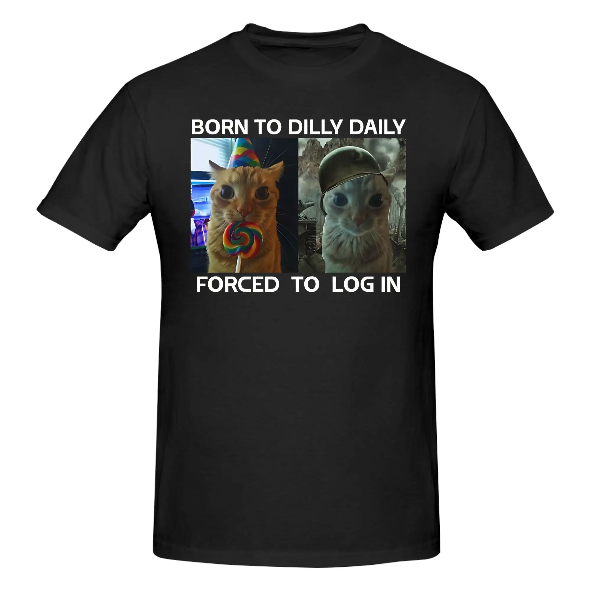 1 Piece Lock In Struggle Graphic Funny 100% Cotton T-Shirt Born To Dilly Dally Tops Tees For Men