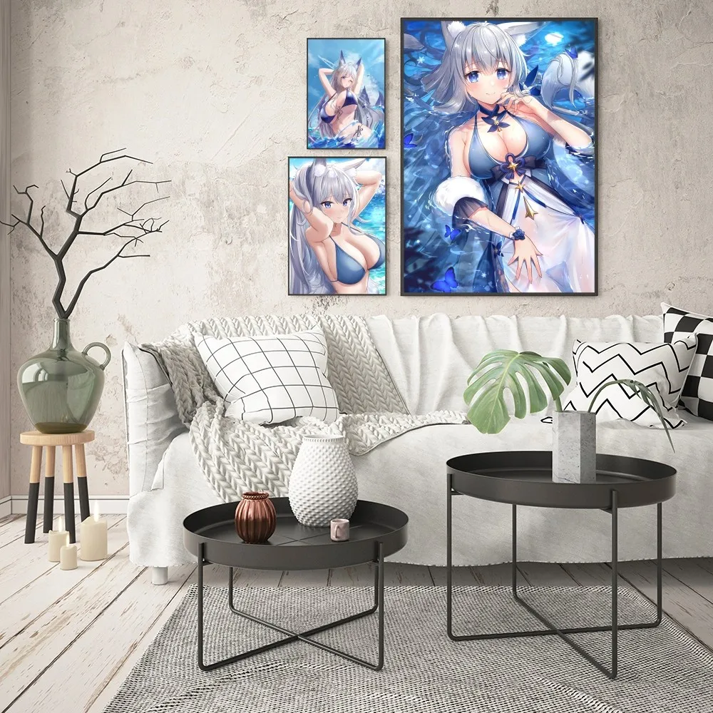 1pc Game Azur Lane Shinano Poster Good Quality Prints And Posters Vintage Room Home Bar Cafe Decor Aesthetic Art Wall Painting