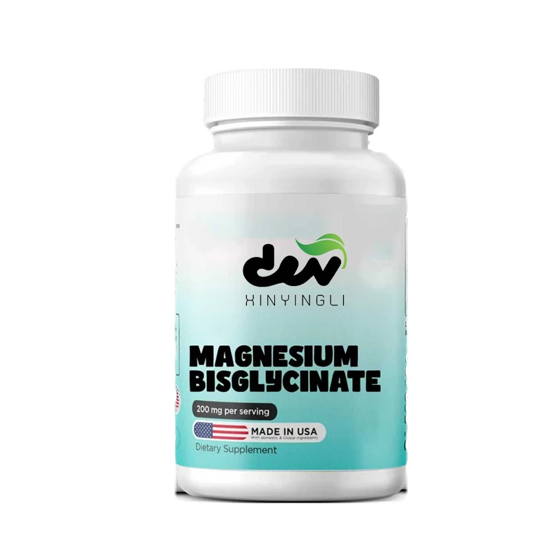 Magnesium Bisglycinate 200mg, Magnesium Supplement - Gentle Stomach Care, Non GMO, Gluten Free, Supports Muscle Spasms