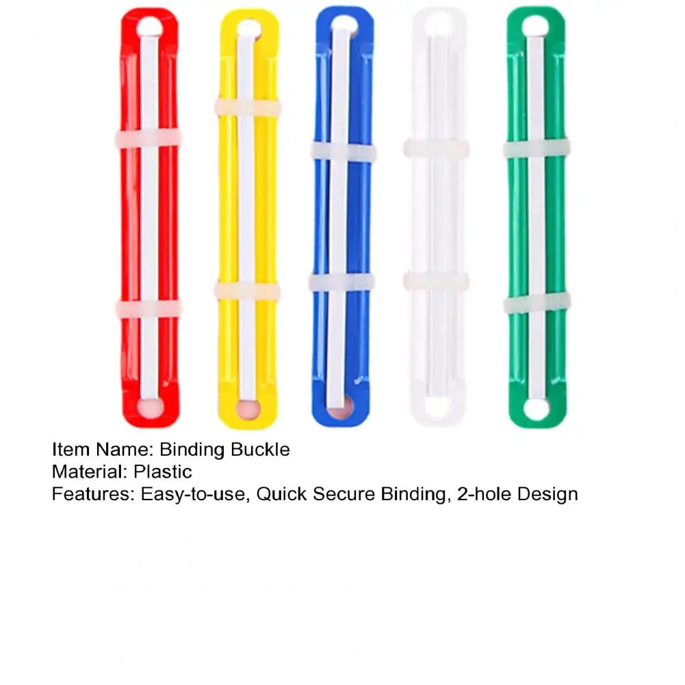 50Pcs 175mm Binding Buckle 2-hole Binder Clips Paper Fasteners Quick Secure Binding Binding Clamps Plastic Loose-leaf Documents