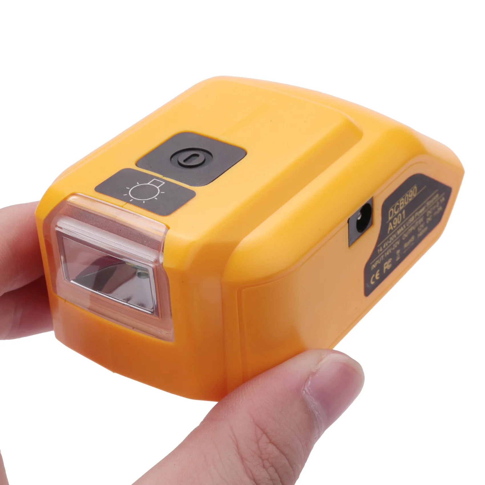ABGI DCB090 Battery Adapter for 20V Max 18V Lithium Battery Dual USB DC Output Power Source