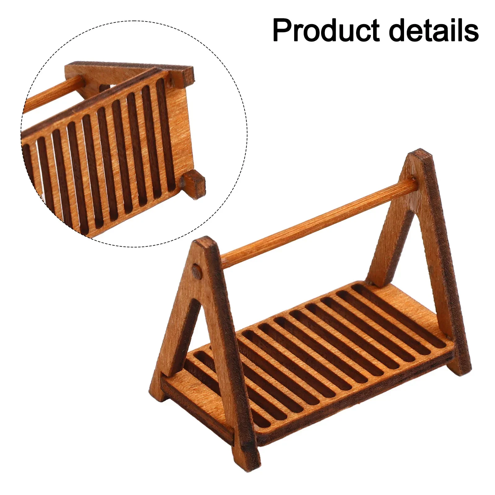 Cake Shelf Wooden Bread Rack 1:12 Decorative Accessories Garden Great Accessory Miniature Scene Multi-Tier Shelf