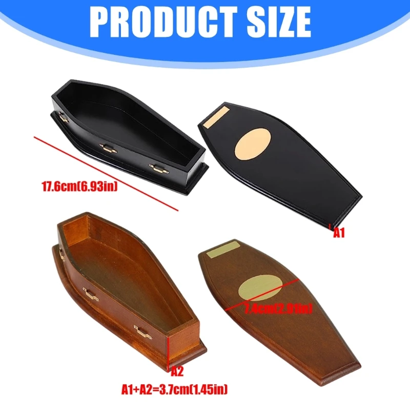 artística en miniatura ataúd, modelo para casa muñecas 1/12, accesorios exhibición escena, 15UB