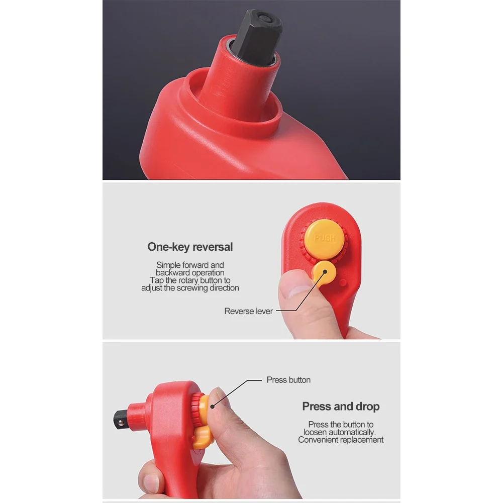 

For Electrical Work 3/8" Drive Wrench For Electrical Maintenance Electric Shock Prevention Integrated Insulation