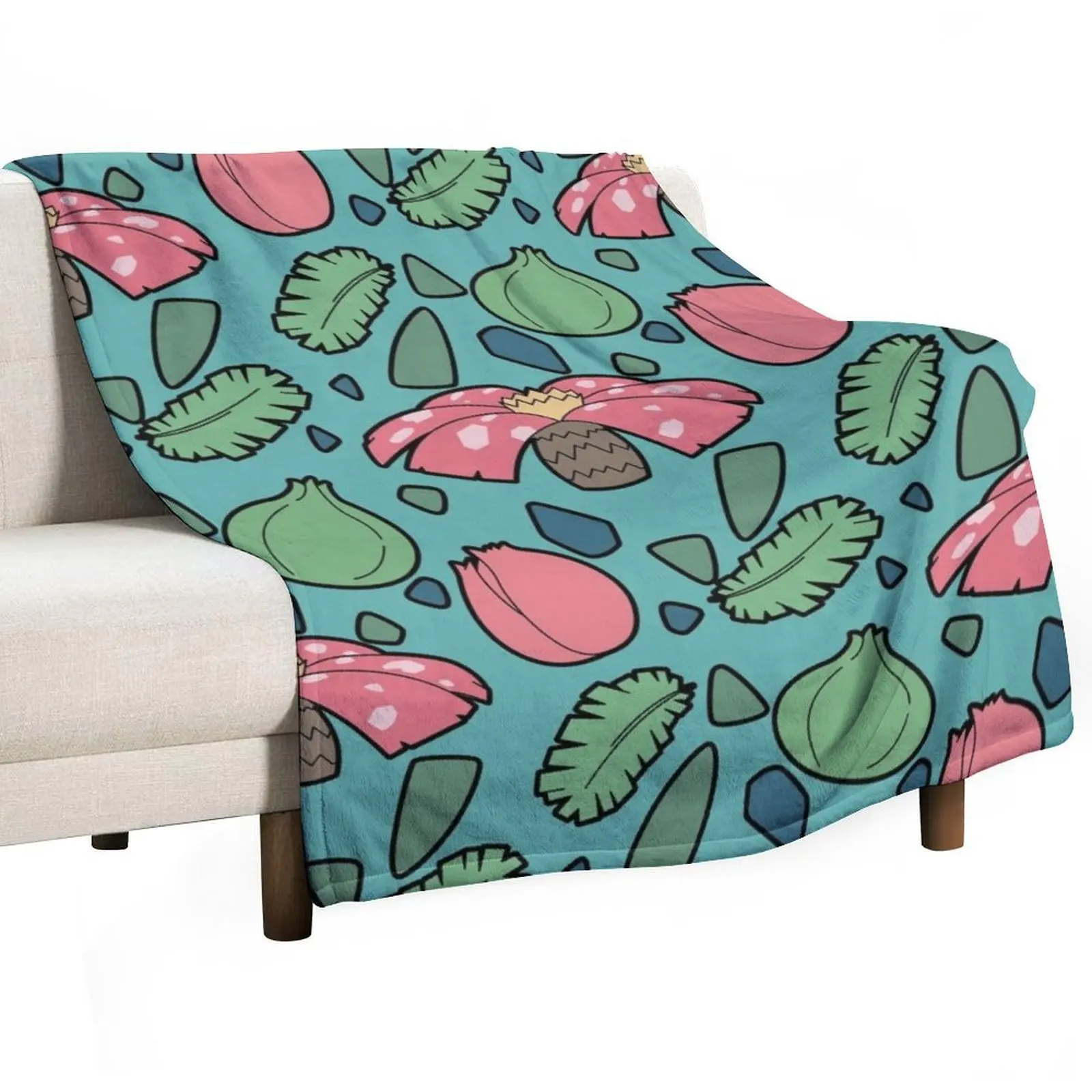 Seed Monster Collage Throw Blanket bed plaid Plaid on the sofa Bed Sofas Furry Giant Sofa Blankets