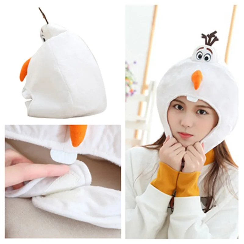 

Cartoon Snowman Cosplay Plush Hat Adult Women Fantasia Cap Headwear Halloween Carnival Costume Accessories Gifts