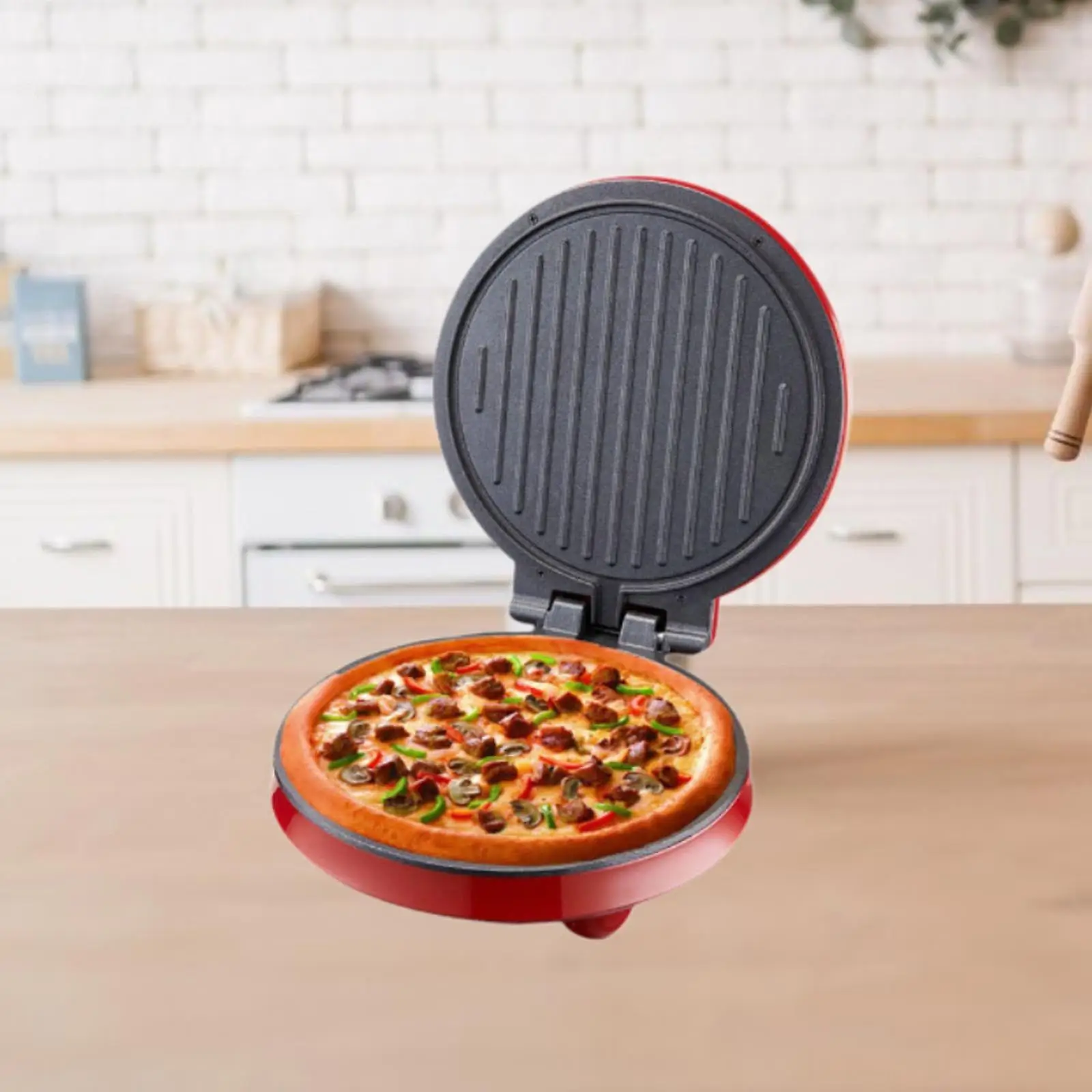 

Waffle and Pizza Maker Electric Multipurpose Non Stick Stainless Steel Countertop Oven for Efficient Cooking