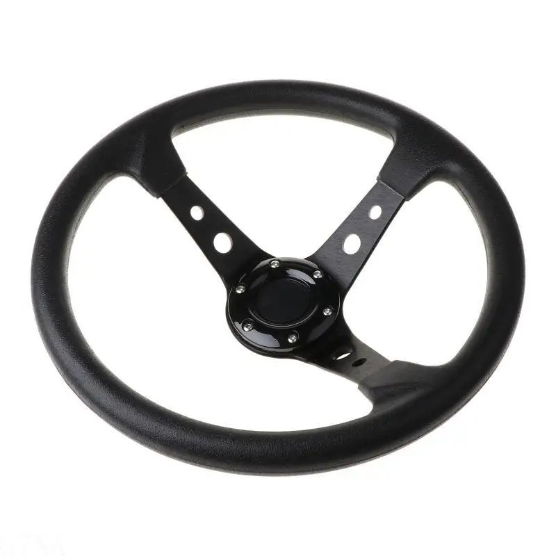 G7NA Auto Zubehör Sport Lenkrad Universal 14 zoll PVC Leder Lenkrad Auto Racing Lenkräder – Detail 7