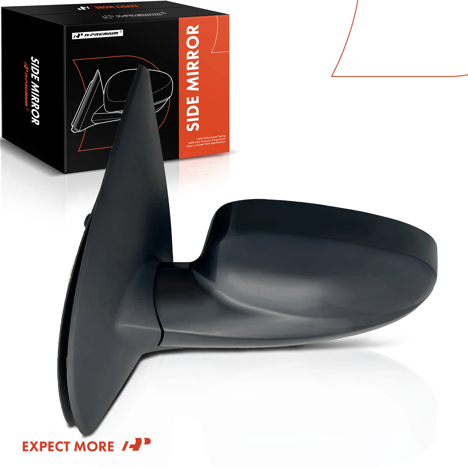 A-Premium Driver Side Power Door Mirror for Pontiac G3 2009-2010 Chevrolet Aveo5 2009-2011 Manual Folding Heated Black