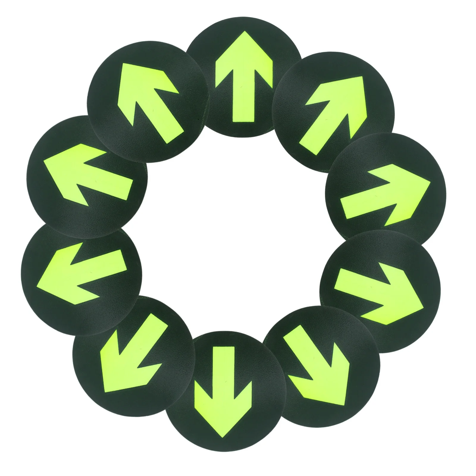 

10Pcs Night Glow Safety Stickers Waterproof Wearresistant Floor Decals for Malls Bars Cinemas Caution Signs