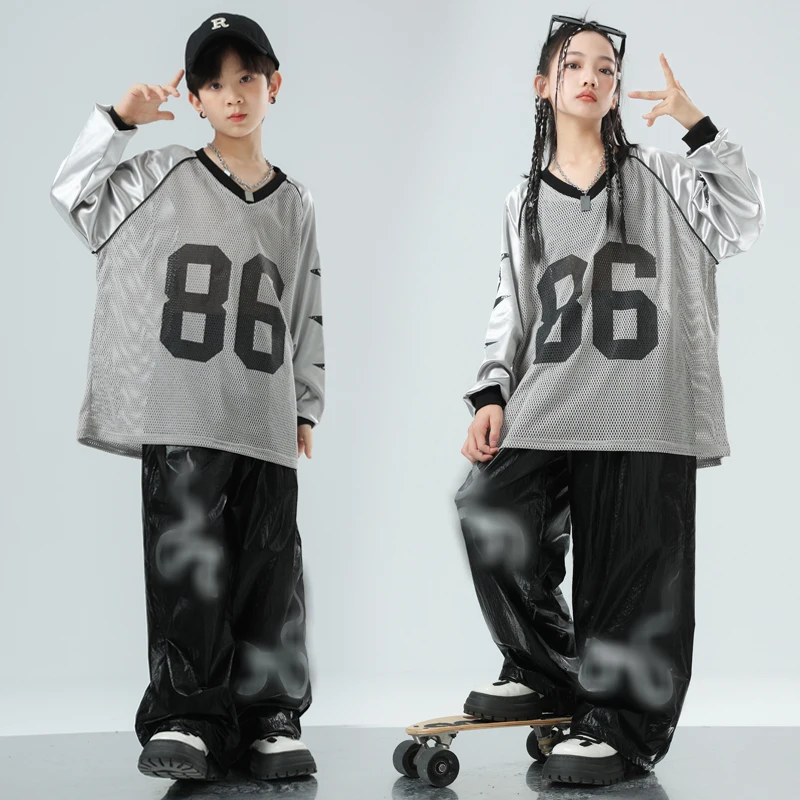 Boys Hip Hop Clothing Sweatshirt Tie Dyed Cargo Pants Girls Street Dance Star Clothes Set Kids Streetwear Children Jazz Costumes