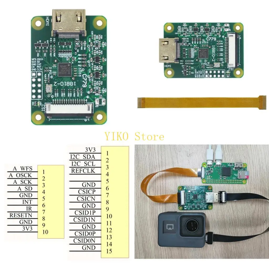 

K32C to CSI-2 Adapter for Motherboards Input 1080p25fps for Pi 4B