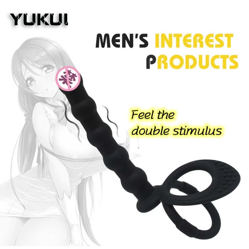 

Double Penetration Anal Beads Butt Plugs Sex Toys For Men Dildo Cock Rings Stimulator G Spot Massager BDSM Toy for Women Couple