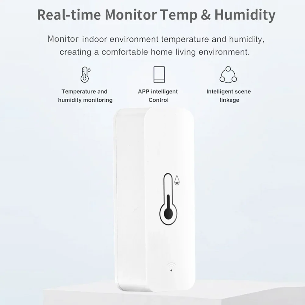 Tuya WiFi مستشعر درجة الحرارة والرطوبة جسم صغير تطبيق الحياة الذكية مراقب في الوقت الحقيقي للعمل المنزلي الذكي مع Alexa Google Home #3