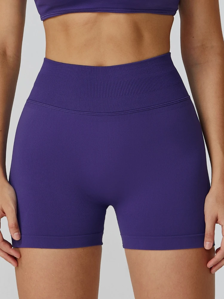 2025 New Women Seamless Yoga Shorts High Waist Butt Lifting Workout Running Fitness Shorts For Gym Outdoor Sports Activewear
