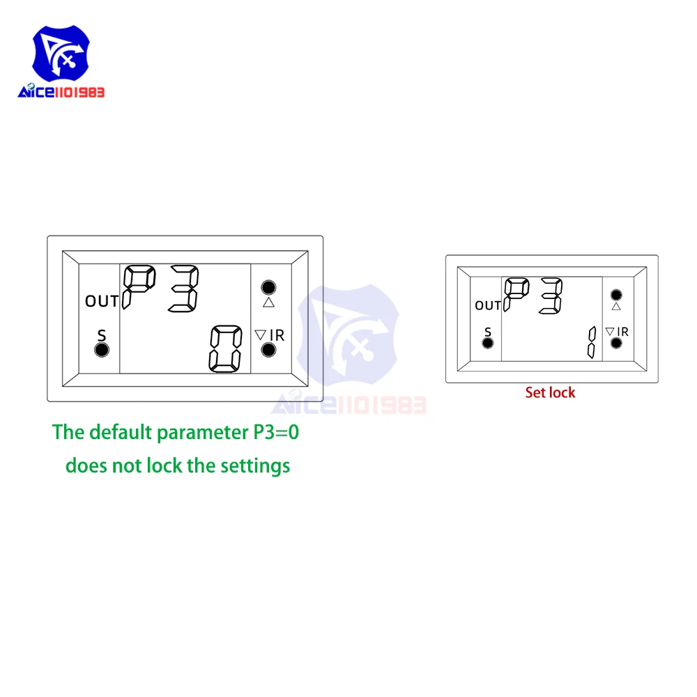 T2401-O/N DC 12V Zeitrelais-Modul mit Verzögerung, Dual-Display Digital-Zeitrelais, Direkt-/Passiv-Ausgang, Mini-LED-Digital-Timer – Detail 8