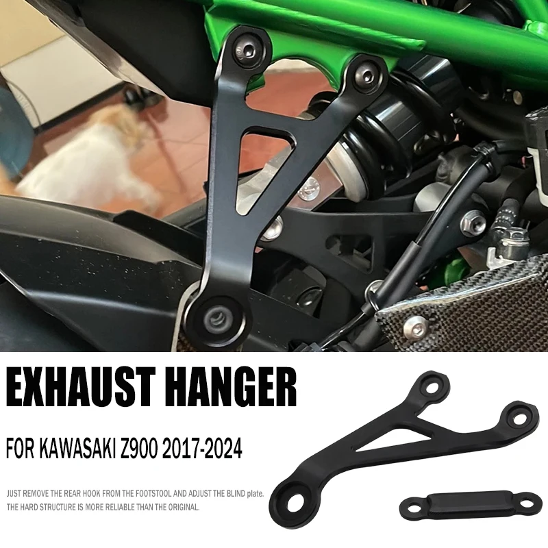 

Алюминиевый выхлопной держатель с ЧПУ для мотоцикла, вешалка, кронштейн для выхлопной системы, держатель для Kawasaki Z 900 Z900 2017-2024 2020 2021 2022 2023