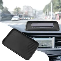 Car Front Dashboard Silicone Non-Slip Storage Catcher Pad Mat 200x128mm Auto Interior Dashboard Sticky Pad Cushion Accessories