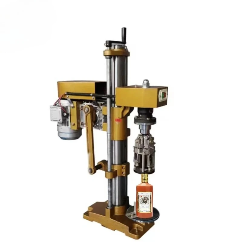 Semi-automatic White Wine Red Wine Juice Sauce Edible Oil Sealing Machine Aluminum Plastic Metal Screw Cap Sealing