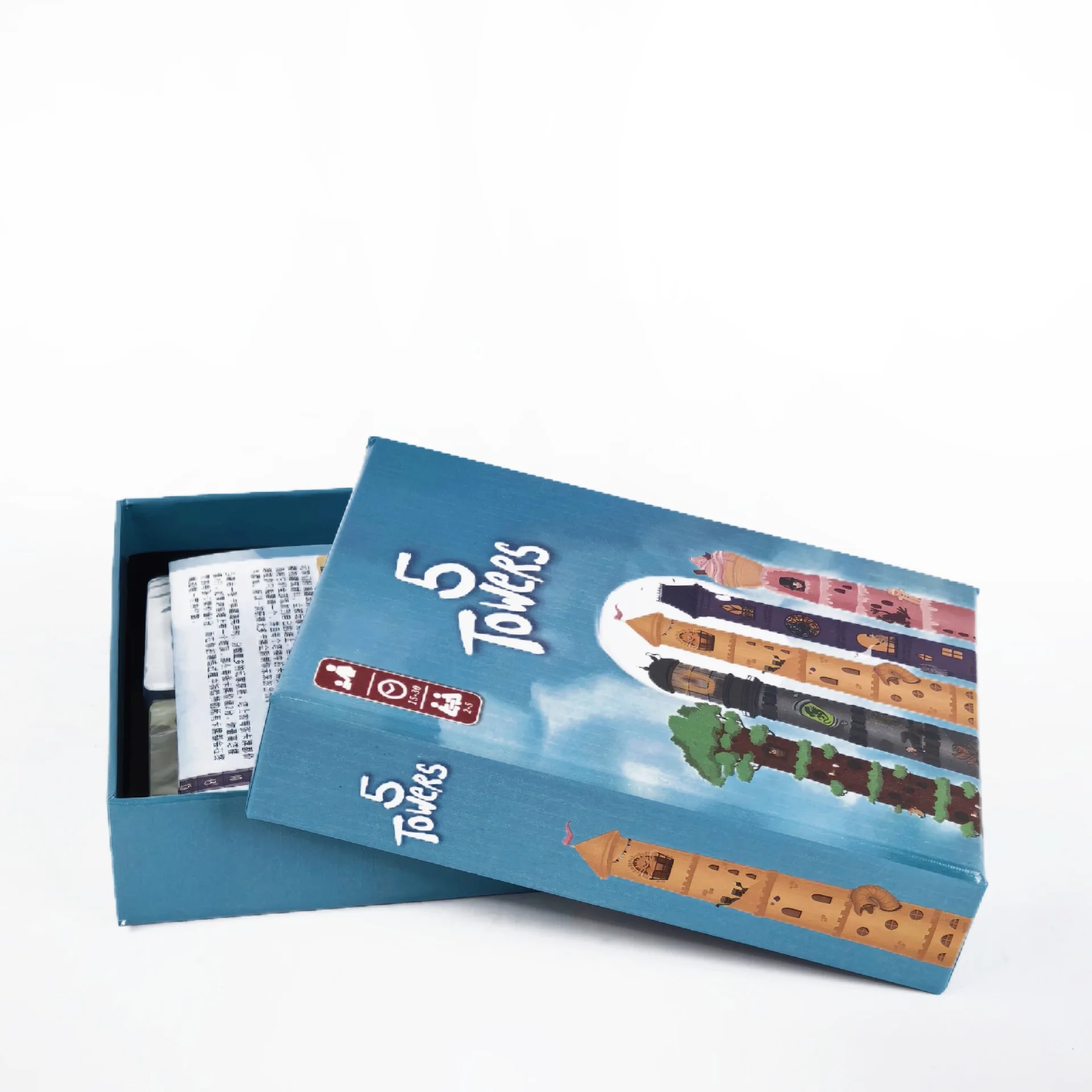 5 أبراج إستراتيجية التراص برج لغز مجلس لعبة الترفيه جمع 2-5 لاعبين بطاقة سريعة الوجه لعبة استراتيجية مضحكة